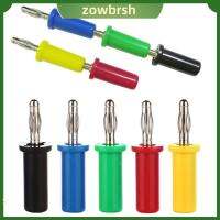 ZOWBRSH ทองแดงบริสุทธิ์ ปลั๊กกล้วยแบบเสียบ สีดำสีแดง 4mm ครับ ขั้วต่อหมุดสายลำโพง อะแดปเตอร์ ขั้วต่อปลั๊กกล้วย เครื่องมือไฟฟ้า