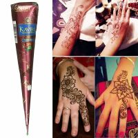 YOYO CHARMING แปะ ครีม Mehandi เฮนน่า ศิลปะ ร่างกาย โคน สี สัก หมึก Mehandi 3 สี โคน เฮนน่าสมุนไพร ศิลปะบนเรือนร่าง รอยสักชั่วคราว