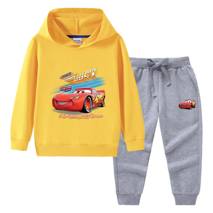 Cars Lightning Mcqueen Kids Hoodie Jogging Pants Tracksuit Sweatshirt  Outfit Set