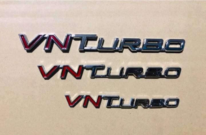 งานพลาสติกชุบโครเมี่ยม-คำว่า-vn-turbo-สำหรับรถ-toyota-ติดรถ-แต่งรถ-โตโยต้า-ติดข้างประตู-ติดท้ายรถ-ติดกระจังหน้ารถ-vnturbo
