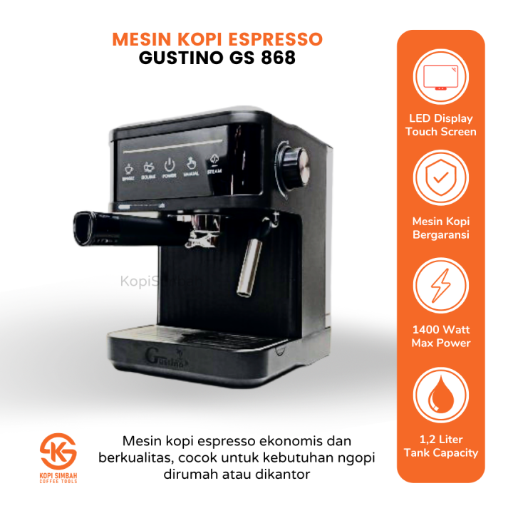 Mesin Kopi Espresso Gustino Gs 868 Coffee Maker Machine Alat Seduh