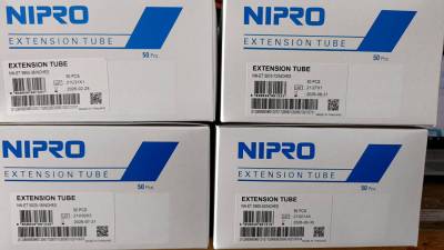 Nipro Extension tubeสายให้น้ำเกลือ ( Extension Tube) สายเอ็กซ์เทนชั่น Nipro • เป็นสายต่อสายให้น้ำเกลือ