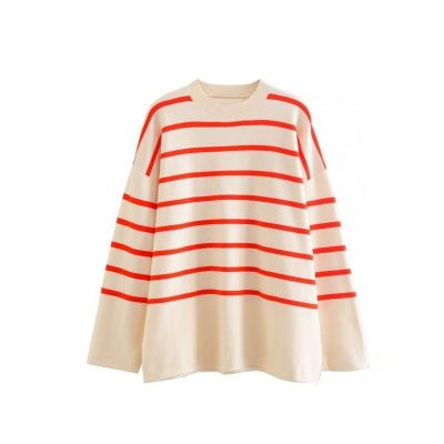 ZARAˉ ZA Foreign Trade 2022 European And American Autumn New Style Striped Loose Knitted Sweater Sweater Slim Fashion Winter Knitted Sweater For Women