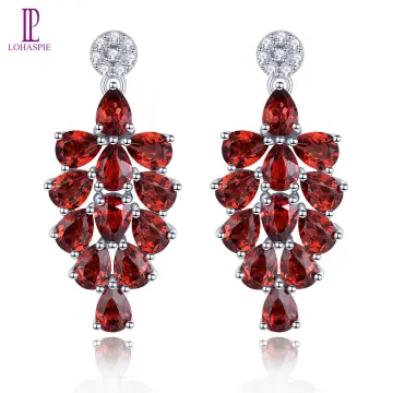 Real on sale garnet earrings