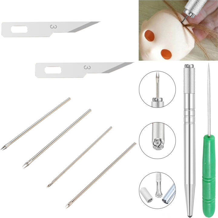 【CW】Doll Hair Reroot Needle Kit Repaint Baby Head Reborn Hair Rooting