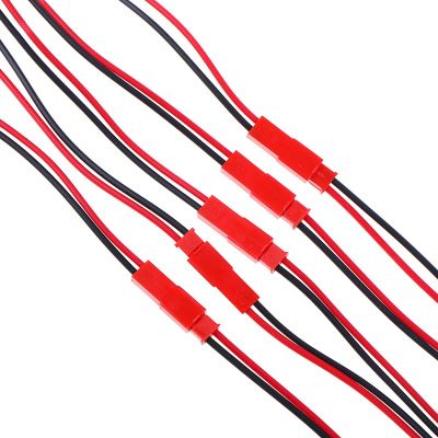 20Pcs Connector Red 2 Pin Connector Male Female JST Plug Cable 22 AWG Wire For RC Battery Helicopter LED Lights Decoration