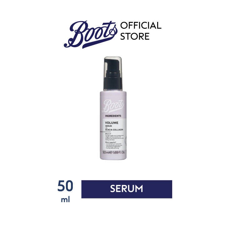 BOOTS INGREDIENTS VOLUME SERUM WITH ACACIA COLLAGEN 50 ML Lazada