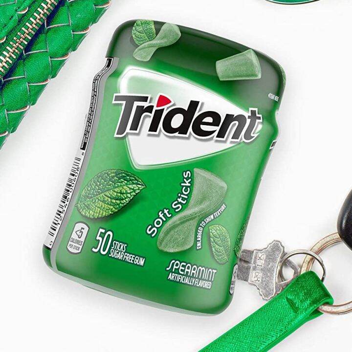 【READY STOCK】 ♀Original Trident Sugarfree Gum Unwrapped Spearmint Sugar ...