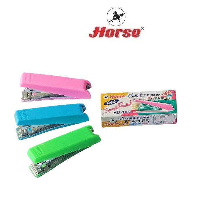 horse-ตราม้า-เครื่องเย็บกระดาษ-sweet-pasttel-hd-10n-สีพาสเทล-จำนวน-1-ตัว