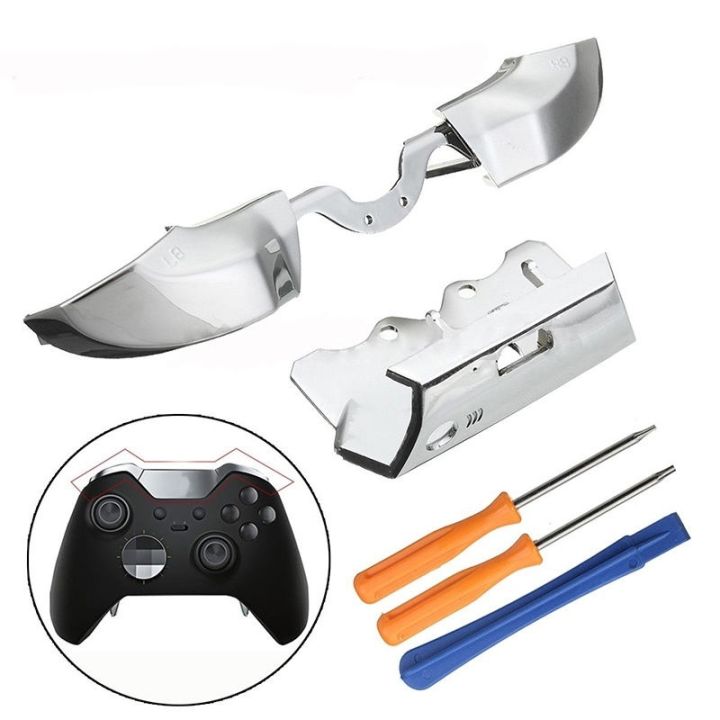 repair-parts-for-xbox-one-elite-controller-replacement-lb-rb-buttons-silver-bumpers-trigger-middle-pad-t8-t6-screwdriver