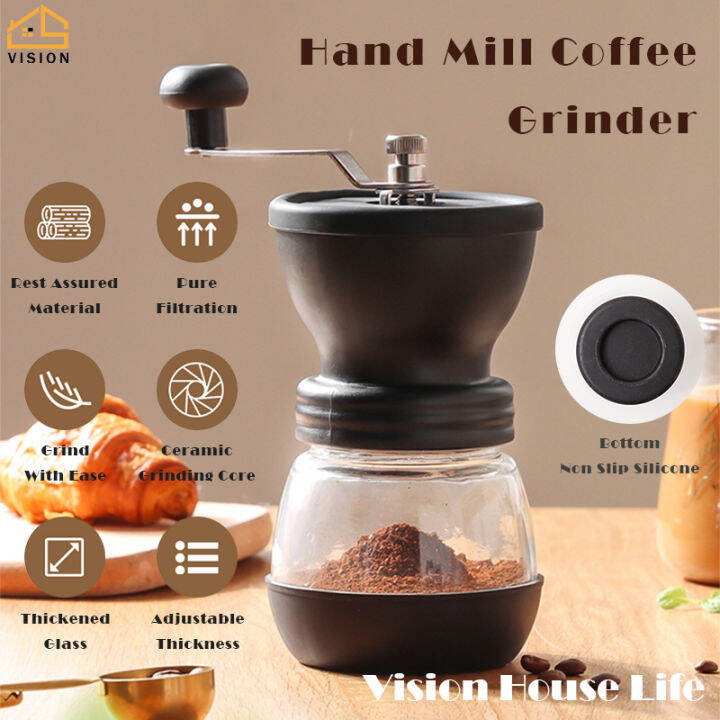 Vision Manual Coffee Grinder Hand Coffee Bean Maker Adjustable Ceramic