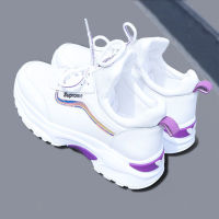 Lion-heart Store รองเท้ากีฬาผู้หญิง2023ฤดูร้อนรองเท้าผู้หญิงรองเท้าใหม่รองเท้าวิ่งลำลองรองเท้าหนังเกาหลีสีขาวผู้หญิง
