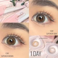 NEW❤️‍? 1 DAY Soelaeye Lesoela Superior Brown &amp; Gray รายวัน ค่าอมน้ำ 58% DIA: 14.1