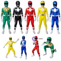 ผู้ใหญ่เด็ก Power Samurai Sentai Shinkenger Rangers Superhero เครื่องแต่งกายคอสเพลย์ฮาโลวีนวันเกิด Zentai ชุด Jumpsuit