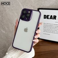 เคสโทรศัพท์โปร่งใสบางพิเศษ HOCE สำหรับ iPhone 14 15 Plus 15 14 13 12 ProMax เลนส์เคสกันกระแทกฝาครอบกันกระแทก