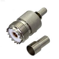 ∈ 1pcs UHF SO239 Female Jack Connector Crimp RG58 RG142 LMR195 RG400 Cable Wire Terminals RF Coaxial