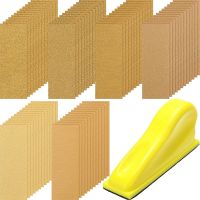 240 Sander Kit 3.5Xin Sander Paper 80 120 180 240 400 600 Grit Sandpaper for Small Wood Project