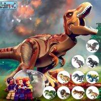 คอลเลกชันไดโนเสาร์จูราสสิกเวิลด์ไทรันโนซอรัส Triceratops Raptor บล็อกตัวต่อที่เข้ากันได้