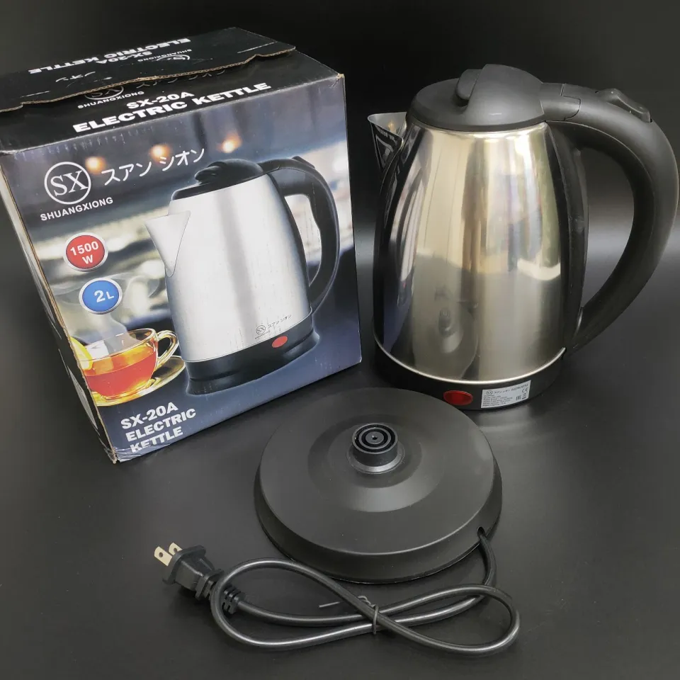 Electric Kettle Scarlett Hot Water Kettle 2 Liters 1500 Watts Stainless  Steel