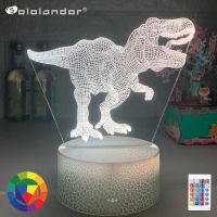 Dinosaur LED 3D Night Light Cartoon Fashion Remote Control Table Desk Lamp for Kids Christmas Birthday Gift Toy Night Lantern