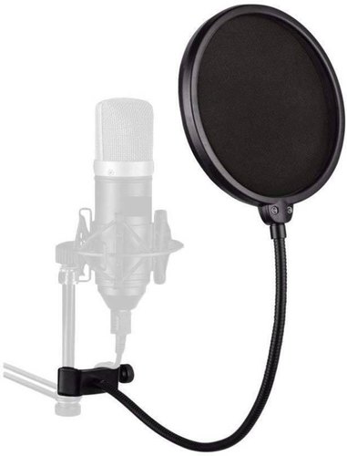 Dual Layer Recording Microphone Filter Mask Metal Mesh Shield Microphone Windscreen for Vocal Recording Youtube