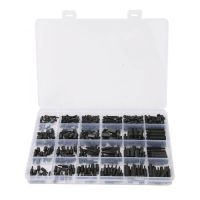 ♈❍✗ 360Pcs M2/M2.5/M3 Black Nylon Male Female Hex Standoff Spacer Column Cap Head Hex Screw Nut Assortment Kit For PCB Circuit Board