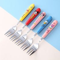 Disney Childrens Spoon Fork Stainless Steel Childrens Rice Spoon Mickey Minnie Home Cartoon Tableware Rice Spoon Spoon Ceramic Cooking Utensils