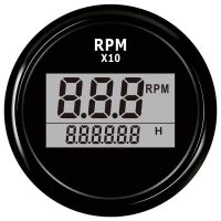 Boat LED Digital Tachometer Engine Hour Meter Marine Outboard RV RPM Meter Gauge