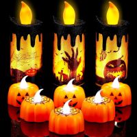 20 Halloween Jack-O -Lanterns Halloween Decorations  Led Electronic Candles Party Supplies