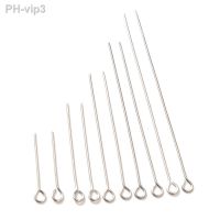 No Fade 100pcs/Lot 20 30 35 40 70 mm Stainless steel Eye Pins Findings Eye Head Pins For Jewelry Making DIY Supplies Accessories