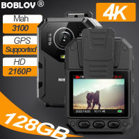 BOBLOV B4K1 with GPS กล้องแอคชั่นแคมเมรากีฬาตัวเครื่องขนาดเล็ก กล้องติดหน้าอก 4K 128GB HD 2196P 3100MAh Night Version 140° วิดีโอเครื่องบันทึกเสียงบอดี้แคมจับกล้องดิจิตอลสวมใส่ได้กล้องตำรวจรถจักรยานยนต์ Motor Dash Cam  For Vlogging