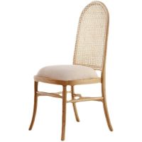 Spot parcel post Nordic Solid Wood Armchair Adjustable Vintage Rattan Dining Chair Ho Lobby Conference Chair Japanese Style Small Apartment Dining Chair