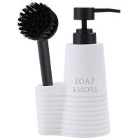 Kitchen Sink Soap Dispenser Detergent Press Countertop Soap Dispenser with Cleaning Brush