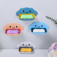 1PC Cartoon Soap Box Shelf Wall-Mounted Punch-Free Soap Box Draining Strong Suction Cup Storage Rack Bathroom Accessories Soap Dishes