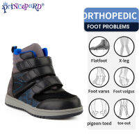 Princepard รองเท้าข้อเท้าสำหรับเด็กผู้หญิงเด็ก Orthopedic รองเท้าผ้าใบเด็ก Arch Support Insoles สีชมพูสีเทาหนังเด็ก Shoes