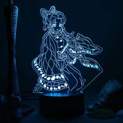 Acrylic Led Night Lamp Anime Demon Slayer no kva Negloko Kamado Anime Lights for Bedroom Decorative Birthday Gift