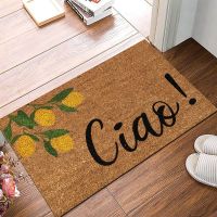 【SALES】 Letter Print Rugs Polyester Welcome Door Carpet Mat home Floor Mat Lemon Plain Soft Area Rug Tapetes cartoon Floor mats