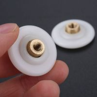 DRELD Shower Bath Door Rollers Runners Wheels Pulleys 28mm Dia Bathroom Glass Sliding Door Roller Bearing Pulley Wheel/Runner