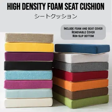 35D High Density Foam Cushion Square Sponge Seat Mat Solid Color Non-Slip  Seat Cushion Chair Back Cushion Soft Protect Hips Mats