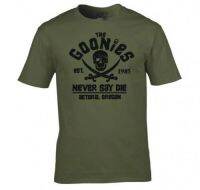 เสื้อยืดลายธงชาติโจรสลัดสำหรับผู้ชายเสื้อยืดขนาด S-3XL Goonies ไม่บอกว่าต้องตาย