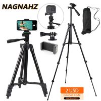 NA-3120 Phone Tripod Stand 40inch Universal Photography for Gopro iPhone Samsung Xiaomi Huawei Phone Aluminum Travel Tripode Par Selfie Sticks