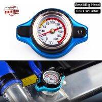 □ Thermost Radiator Cap Tank Cover Water Temperature Gauge 0.9Bar 1.1Bar 1.3 Bar Cover Racing Car Big or Small Head parts