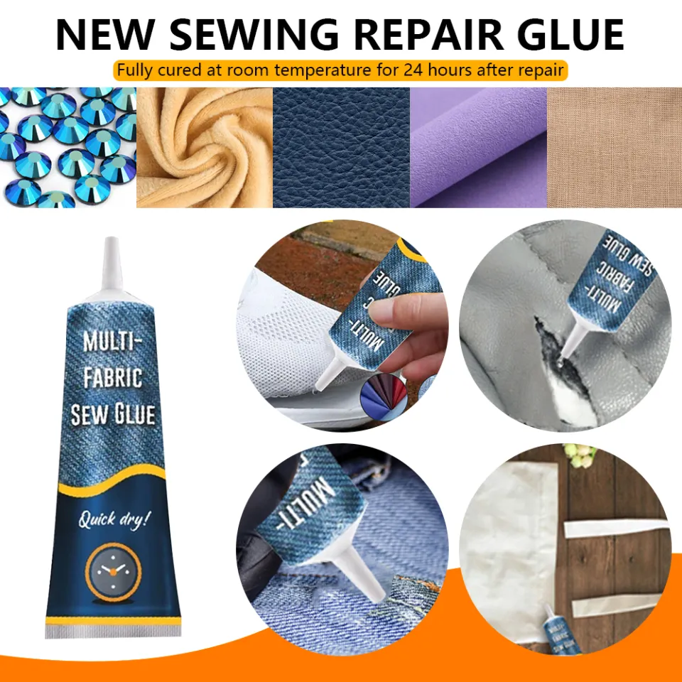 New 50g Secure Stitch Liquid Multi-use Fabric Adhere Fast Tack Dry Sew Glue  Jeans Clothing Leather Sewing Solution Reapairing Tools Kit