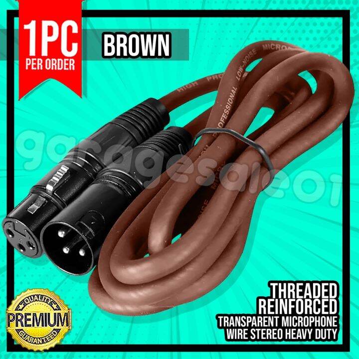 Premium 3Pin Male XLR to Female XLR Microphone Cable Plug for Audio