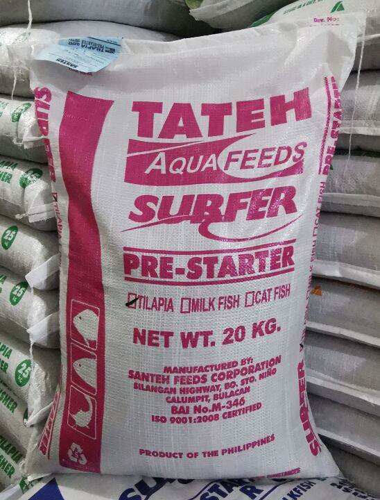 Tateh Aquafeeds Surfer PreStarter Tilapia Catfish Milkfish Koi Feeds