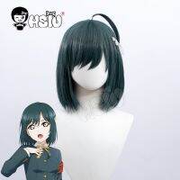 Mifune Shioriko cosplay Wig LoveLive PDP Perfect Dream Project cosplay HSIU Gray green short hair+Free wig cap+Hair accessories