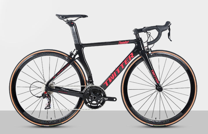 carbon-เฟรมคาร์บอน-จักรยานเสือหมอบ-road-bike-twitter-thunder-db-rs-24sp-disc-brake-ขนาด-52