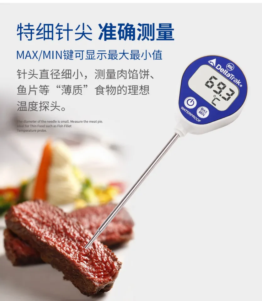 Authentic Waterproof Probe Thermometer, DeltaTRAK Thermometer 11036 Food  Center Thermometer