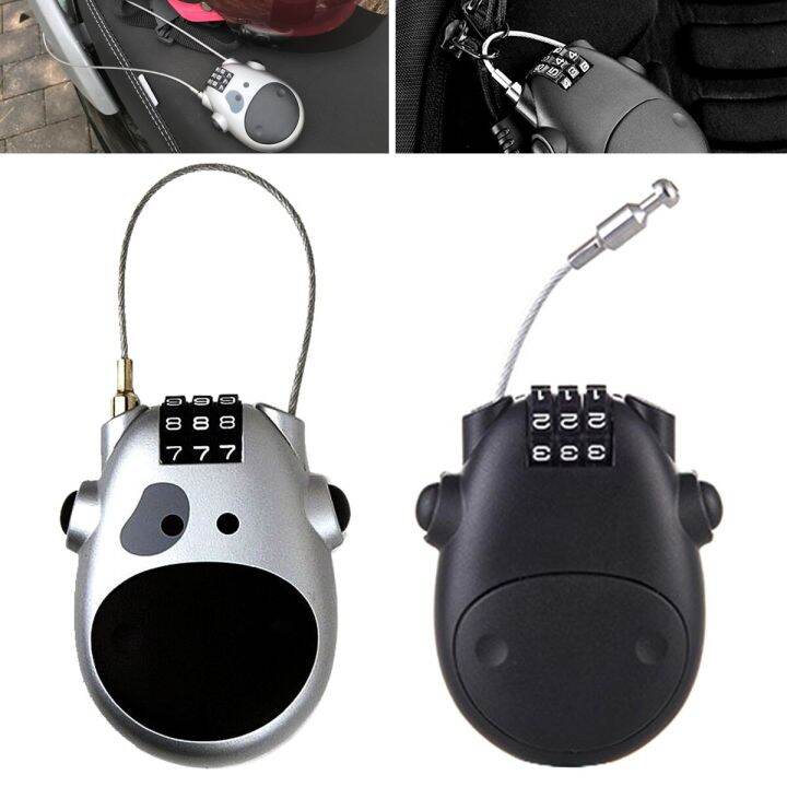 Digit Cable Code Lock AntiTheft 3 Number Combination Padlock Travel