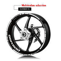 Motorcycle Tire waterproof wheel logo stickers reflective stripe moto decals for SUZUKI GSR600 GSR 600